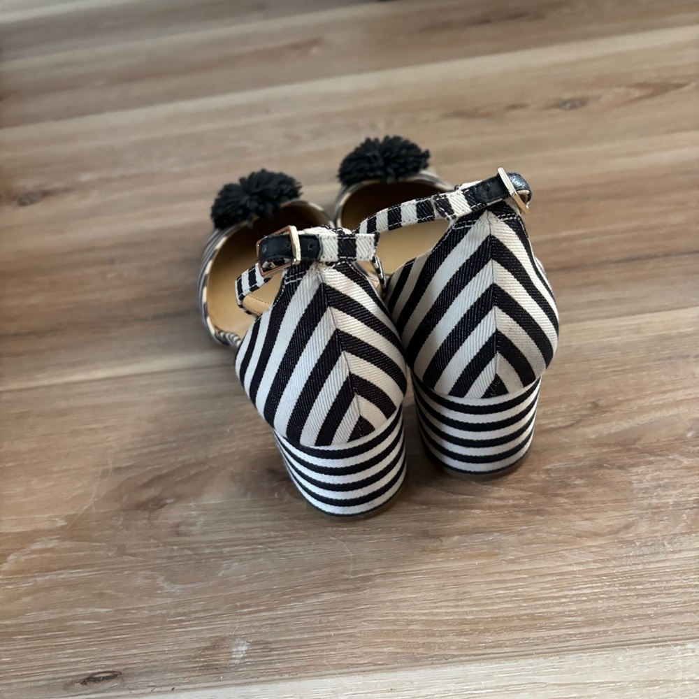 Talbots Isa Striped Pompom Pumps Guc size 10 - Picture 5 of 8